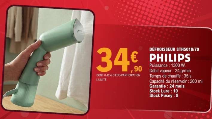 PHILIPS DÉFROISSEUR STH5010/70