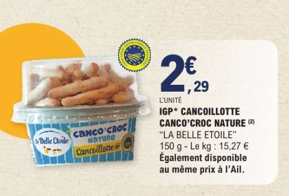 IGP Cancoillotte Canco'Croc Nature