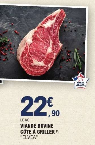 Viande Bovine : Côte à Griller