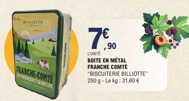 BOITE EN MÉTAL FRANCHE COMTÉ