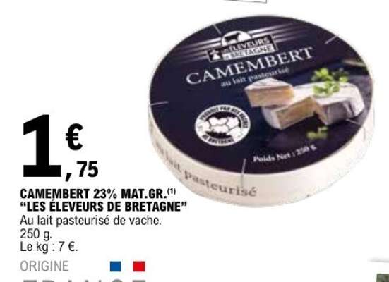 CAMEMBERT 23% MAT.GR. "LES ÉLEVEURS DE BRETAGNE"