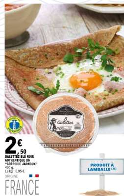 Galettes Blé Noir Authentique x6 "Crêperie Jarnoux"