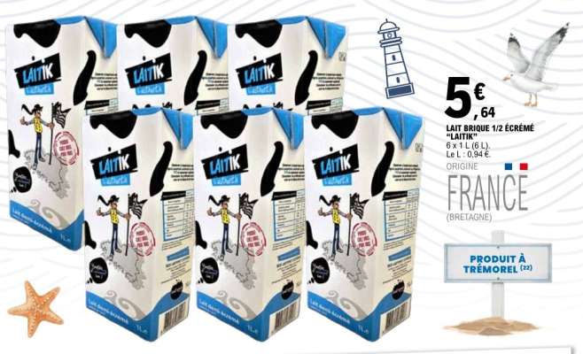 Lait Brique 1/2 Écrémé 'Laitik'