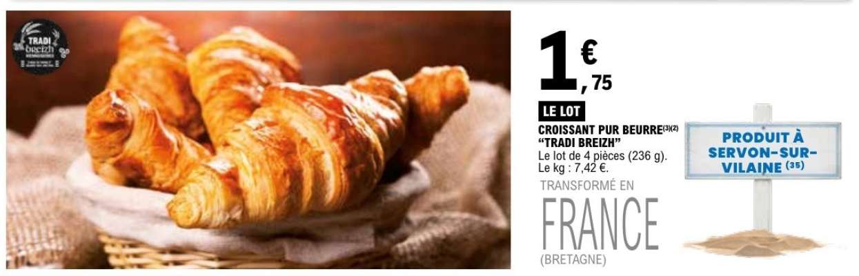 LE LOT CROISSANT PUR BEURRE "TRADI BREIZH"
