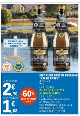CIDRE BRUT DE BRETAGNE “VAL DE RANCE”