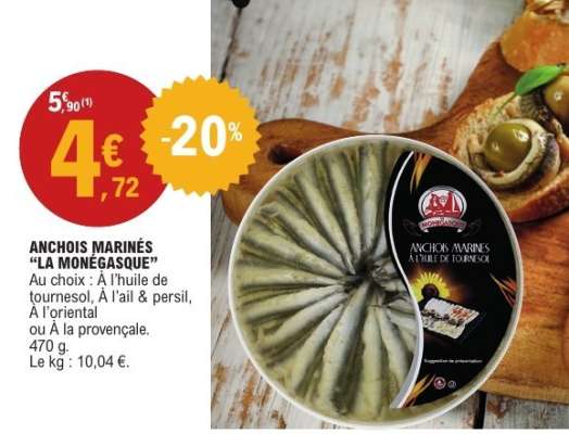 ANCHOIS MARINÉS "LA MONEGASQUE"