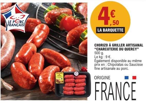 Chorizo à Griller Artisanal "Charcuterie du Quercy"