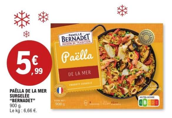 PAËLLA DE LA MER SURGELÉE “BERNADET”