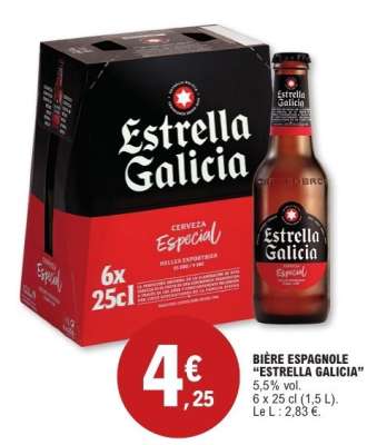 BIÈRE ESPAGNOLE “ESTRELLA GALICIA”