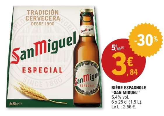 BIÈRE ESPAGNOLE “SAN MIGUEL”