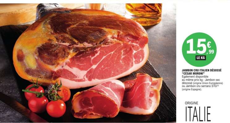 JAMBON CRU ITALIEN DÉOSSÉ "CESAR MORONI"