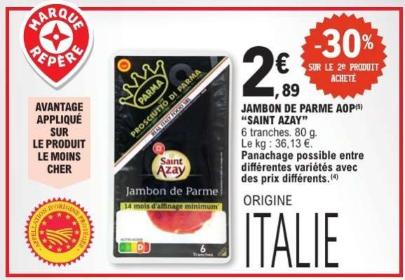 JAMBON DE PARME AOP "SAINT AZAY"