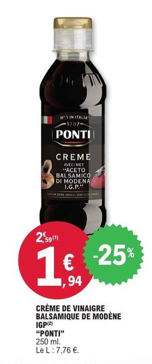CRÈME DE VINAIGRE BALSAMIQUE DE MODÈNE IGP