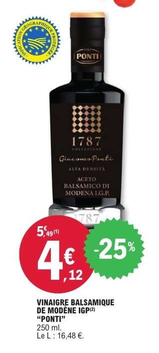VINAIGRE BALSAMIQUE DE MODÈNE IGP 'PONTI'