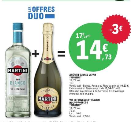 Martini Bianco + Prosecco