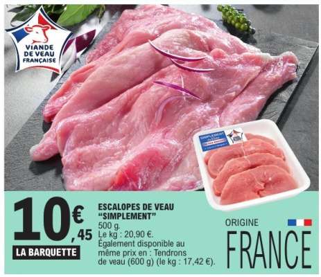 ESCALOPES DE VEAU “SIMPLEMENT”