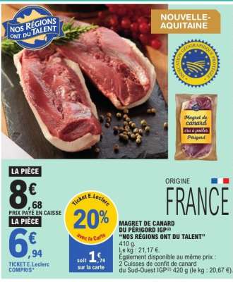 Magret de canard du Périgord IGP