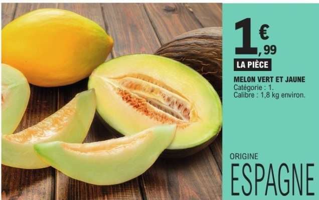 MELON VERT ET JAUNE