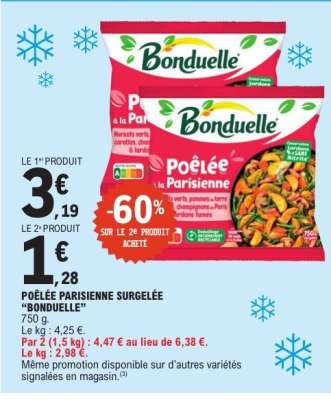 Poêlée Parisienne Surgelée Bonduelle