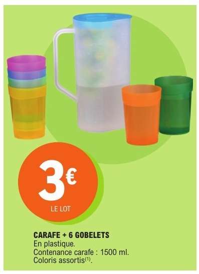 CARAFE + 6 GOBELETS