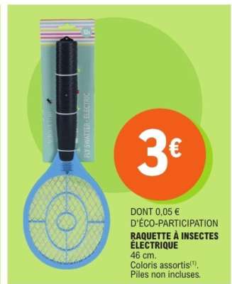 RAQUETTE À INSECTES ÉLECTRIQUE