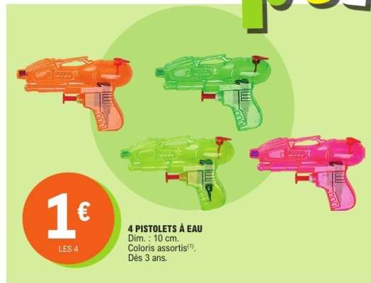 4 PISTOLETS À EAU