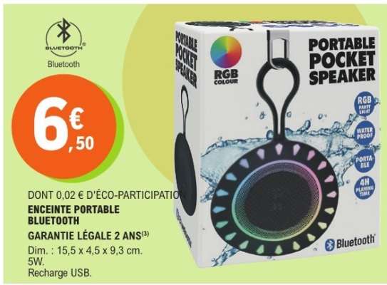 ENCEINTE PORTABLE BLUETOOTH