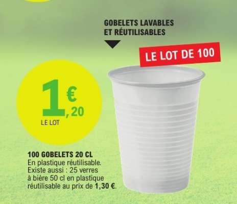 100 GOBELETS 20 CL