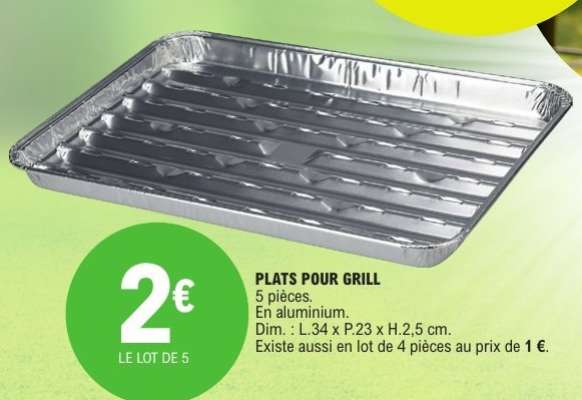 PLATS POUR GRILL