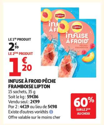 INFUSE À FROID PÊCHE FRAMBOISE LIPTON