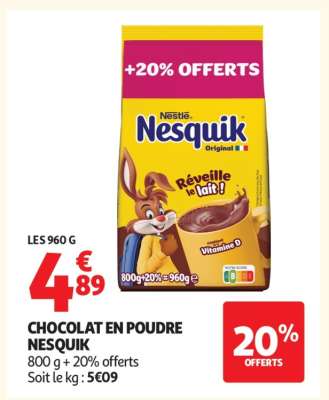 Chocolat en poudre “Nesquik”