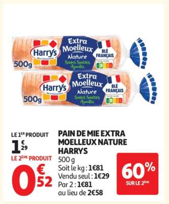 Pain De Mie Extra Moelleux Nature Harrys