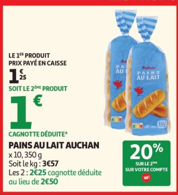Pains Au Lait Auchan