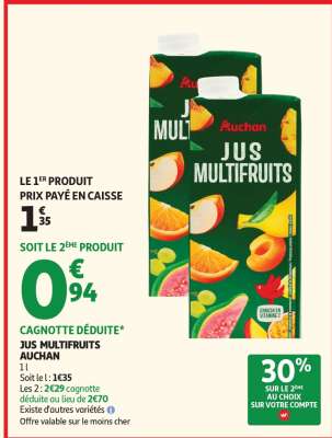 Jus Multifruits Auchan