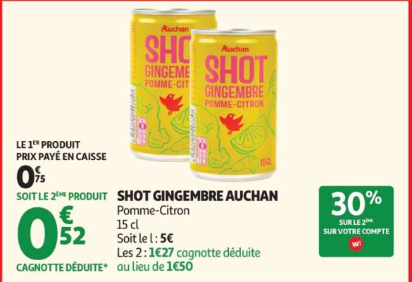 SHOT GINGEMBRE AUCHAN