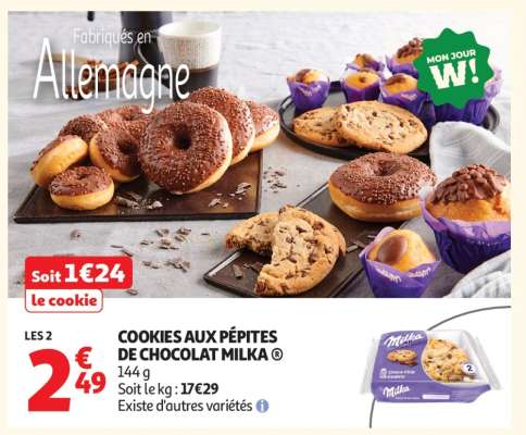COOKIES AUX PÉPITES DE CHOCOLAT MILKA