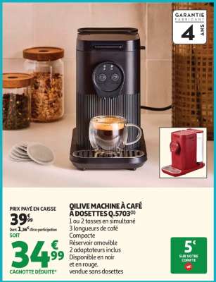 Qilive Machine à Café à Dosettes Q.5703