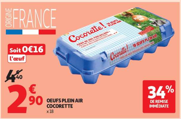 OEUFS PLEIN AIR COCORETTE X18