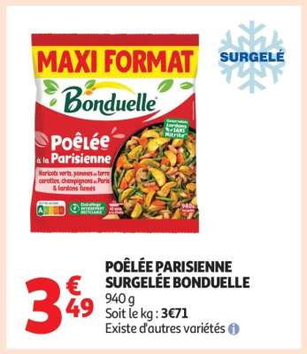 Poêlée Parisienne Surgelée Bonduelle