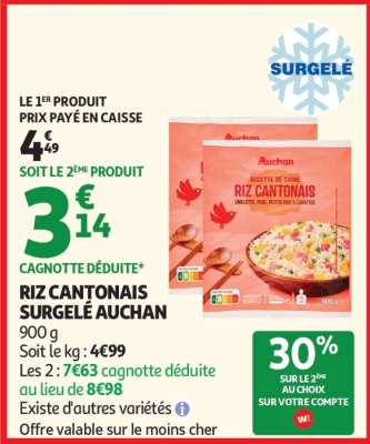 RIZ CANTONAIS SURGELÉ AUCHAN