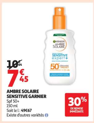 AMBRE SOLAIRE SENSITIVE GARNIER
