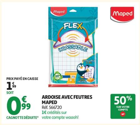 ARDOISE AVEC FEUTRES MAPED