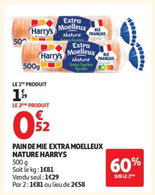 Pain De Mie Extra Moelleux Nature Harrys
