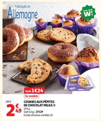COOKIES AUX PÉPITES DE CHOCOLAT MILKA