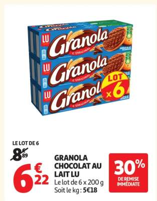 Granola Chocolat Au Lait Lu