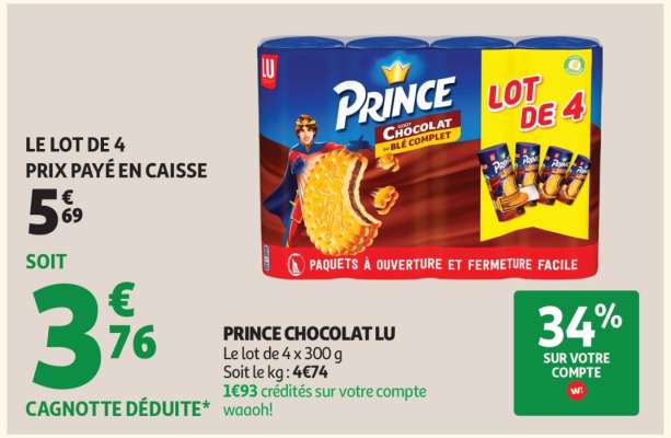 PRINCE CHOCOLAT LU