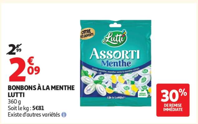 BONBONS À LA MENTHE LUTTI