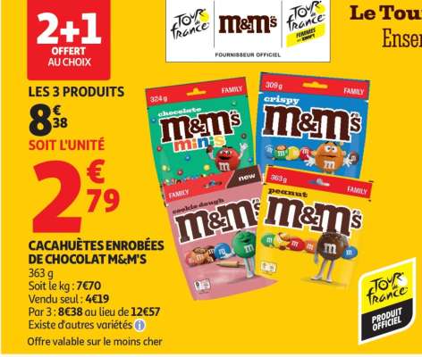 Cacahuètes enrobées de chocolat M&M's
