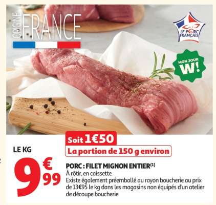 Porc : Filet Mignon Entier