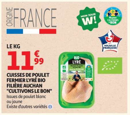 Cuisses de poulet fermier Lyré Bio